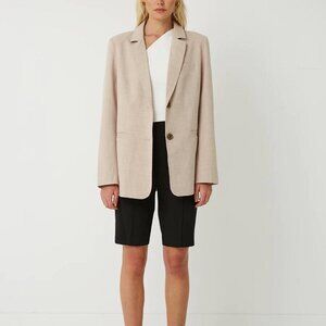 Friend of Audrey Quillan Oversized Blazer in Blush